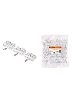 SQ0510-0116, Клемма пружинная соединительная КСПз5-3L+N+PE, 16 A, с заземлением под винт