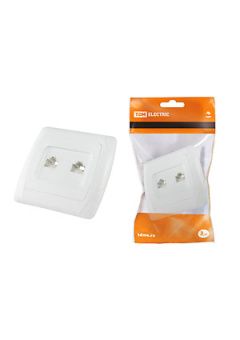 SQ1805-0021, Розетка двойная телефонная RJ11  белая "Онега"