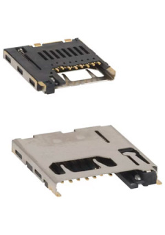 2908-05WB-MG, разъем microSD P/P SMT 8 конт. шаг 2.54мм