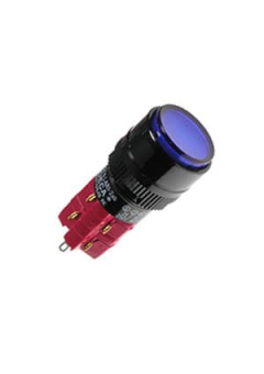 D16LAR1-2ABJB, кнопка с фикс. 250В/5А, LED подсветка 12В