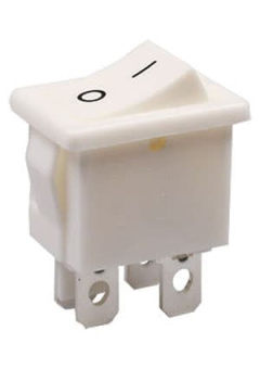 R19-20WWBT-G, выключатель 2xON-OFF 250В 6А бел. (аналог B100R-W SWR45)