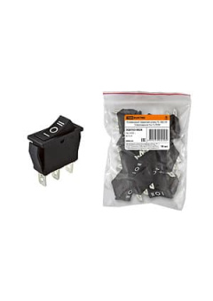 SQ0703-0024, Клавишный переключатель YL-202-01 черный 3 положения 1з+1з