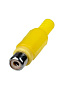 1-201 YE (RP-406), гнездо RCA пластик на кабель желтый