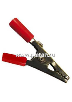 FD-1706 красный, Зажим "крокодил" 5 А 55 мм