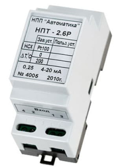 НПТ-2.6Р(НСХ-PT100), программируемый измер преобразователь 0-200С