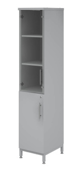 Шкаф для хранения документов Mod. Совлаб ШД-900/5: 900х500х1950 мм верх. дверь стекло, 3 съемные пол