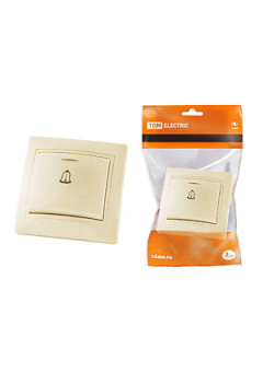 SQ1814-0110, Кнопка звонковая с подсветкой 6А сл. кость "Таймыр"