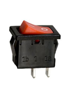 R19A-12BRBT-G, выключатель ON-OFF 250В 6А красн. (аналог B100G-R SWR41)