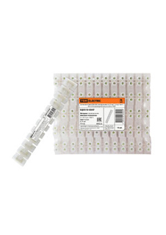 SQ0510-0047, Зажим винтовой ЗВИ-80 полипропилен 6-25мм2 12пар 100 С белый (индивидуальная упаковка)