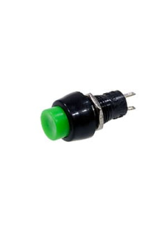 204 КНОПКА 250В/2.0А ЗЕЛЕНАЯ БЕЗ ФИКСАЦИИ (DS-450)