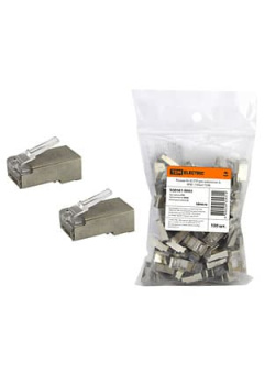 SQ0561-0001, Разъем RJ-45 FTP для кабеля кат. 5Е, 8P8C (100шт)