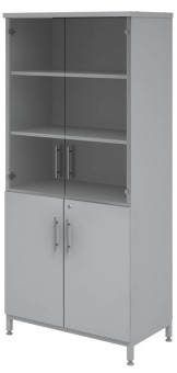 Шкаф для хранения документов Mod. Совлаб ШД-800/4: 800х400х1950 мм верх. дверь стекло, 3 съемные пол