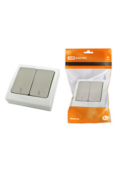 SQ1803-0104, Переключатель на 2 направления 2-кл. скрытой установки IP54 10А "Вуокса"