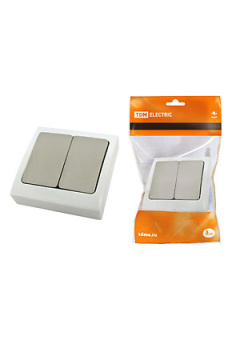 SQ1803-0102, Выключатель 2-кл. скрытой установки IP54 10А "Вуокса"