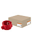 SQ1402-1116, Установочная коробка СП D68х42мм, саморезы, стыковочные узлы, красная, IP20,