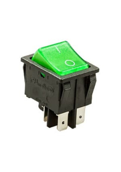 SC767B ПЕРЕКЛЮЧАТЕЛЬ 4 КОНТ. 250В/15.0А ЗЕЛЕНЫЙ С ПОДСВЕТКОЙ