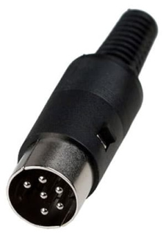 1-380, разъем DIN 6 pin "шт" пластик на кабель