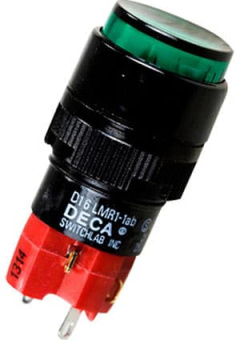 D16LMR1-1ABCG, кнопка без фикс. 250В/5А,  неон. подсветка