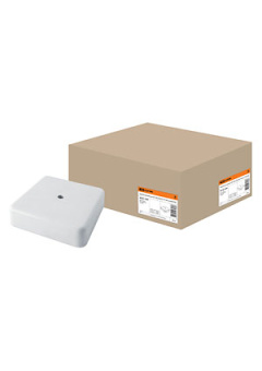 SQ1401-0207, Коробка распаячная КР 100х100х29 ОП белая IP40
